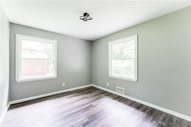 an empty room with a window