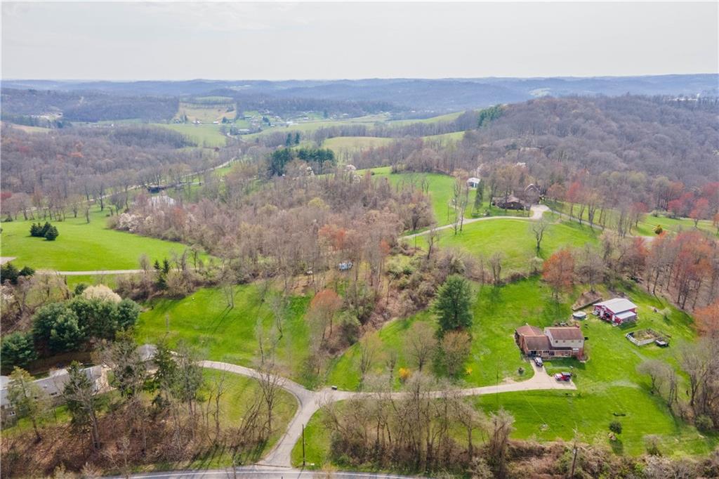 an aerial view of a houses