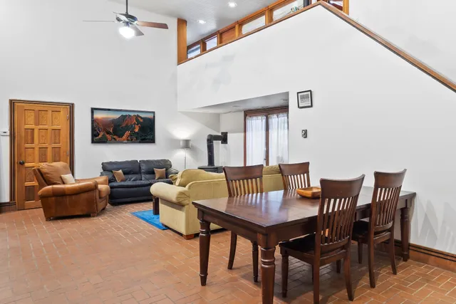 a view of a livingroom with furniture and a couch