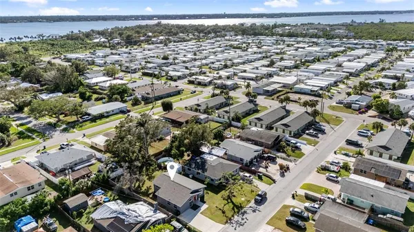 an aerial view of a city