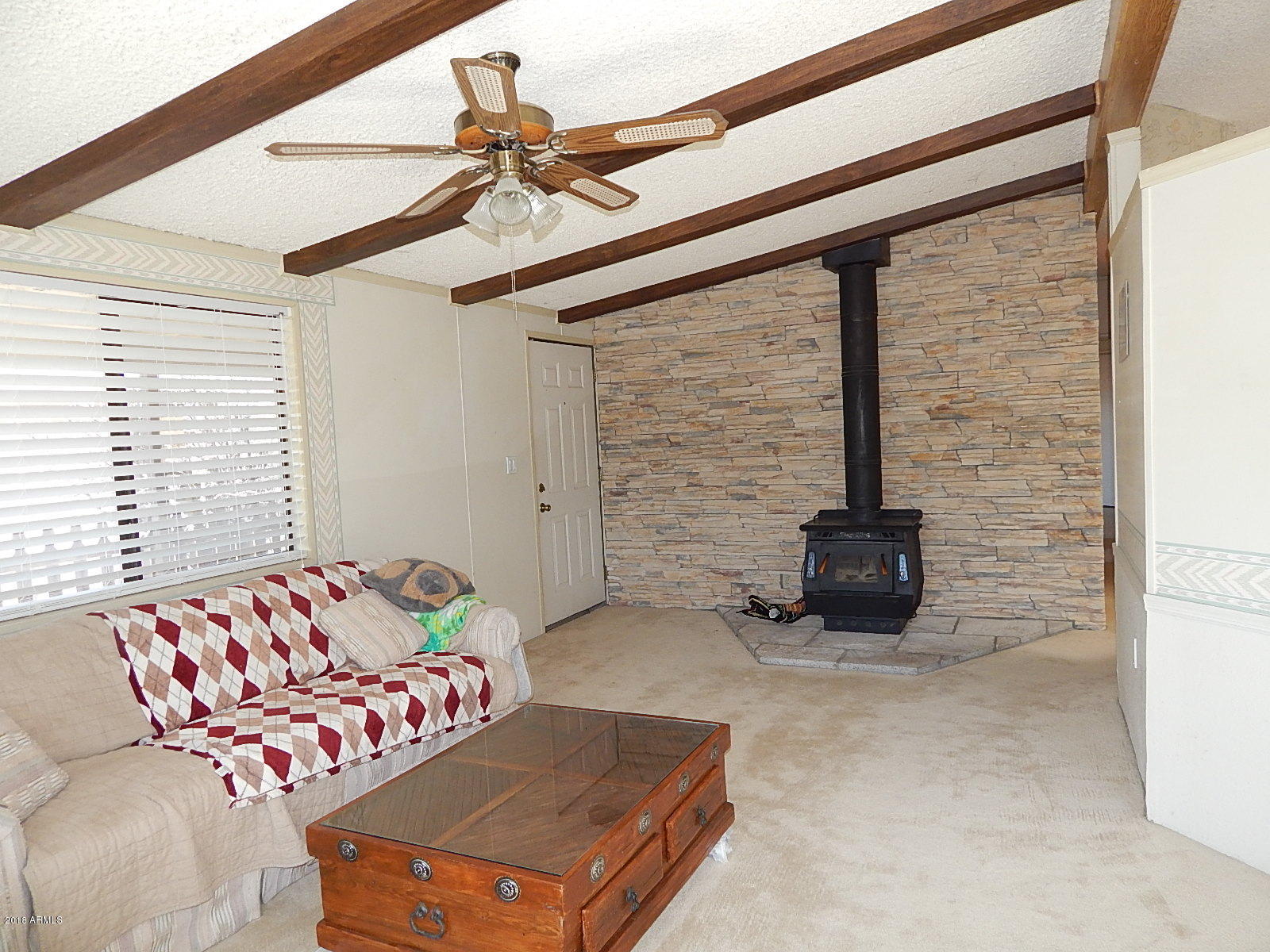 104 South Pinecrest Road Payson, AZ 85541 - Photo 4 of 17 Living Room with Woodstove