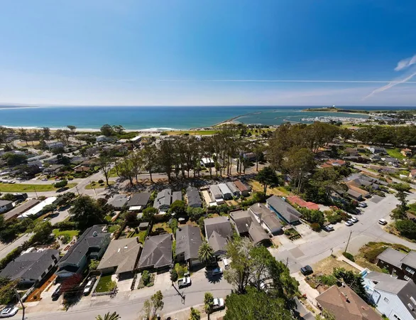 an aerial view of multiple house