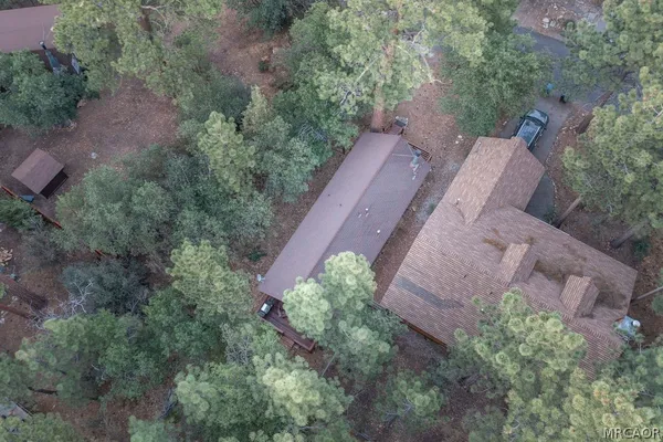 an aerial view of house with outdoor space