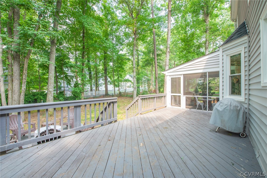 13810 Shadow Ridge Road Midlothian, VA 23112 - Photo 37 of 40 a view of balcony with wooden floor and seating space