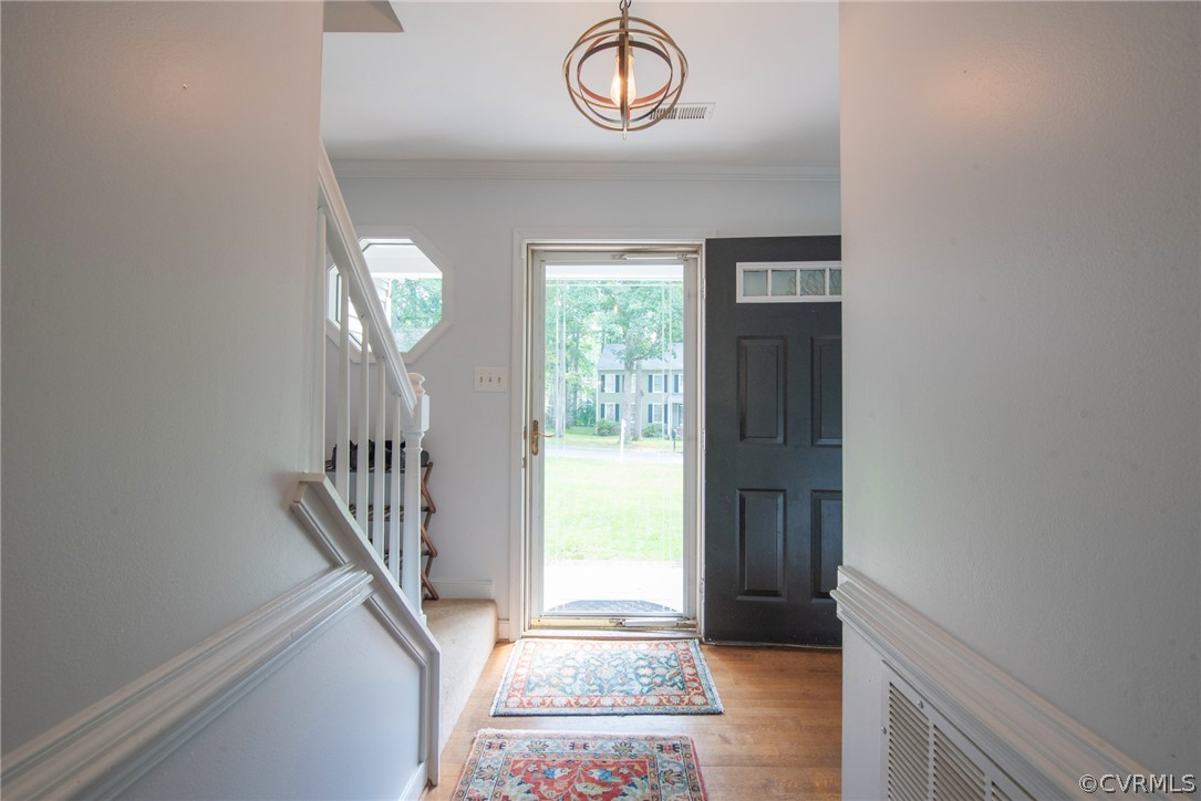 13810 Shadow Ridge Road Midlothian, VA 23112 - Photo 4 of 40 a view of front door with wooden floor