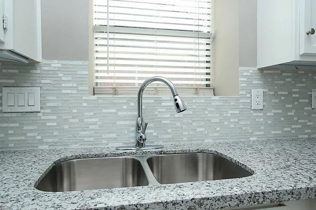 a close view of sink and tap