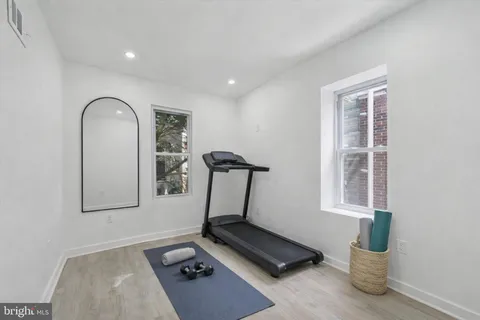 an empty room with a window