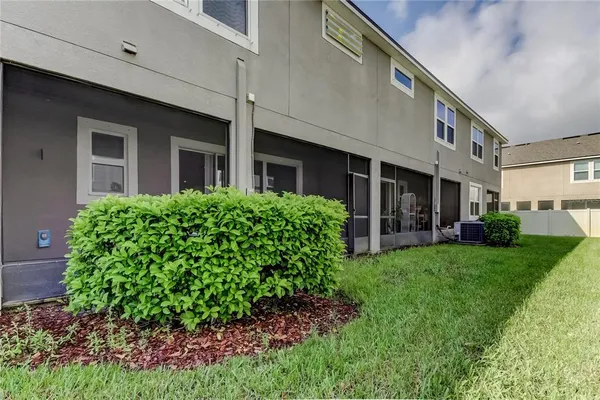 a house view with a garden space