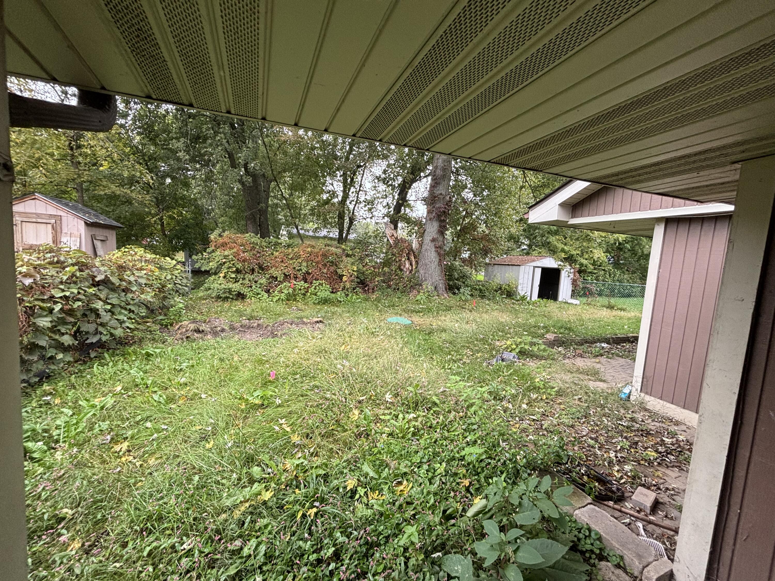 3512 West 48th Court Gary, IN 46408 - Photo 3 of 16 a view of a backyard with plants and a yard