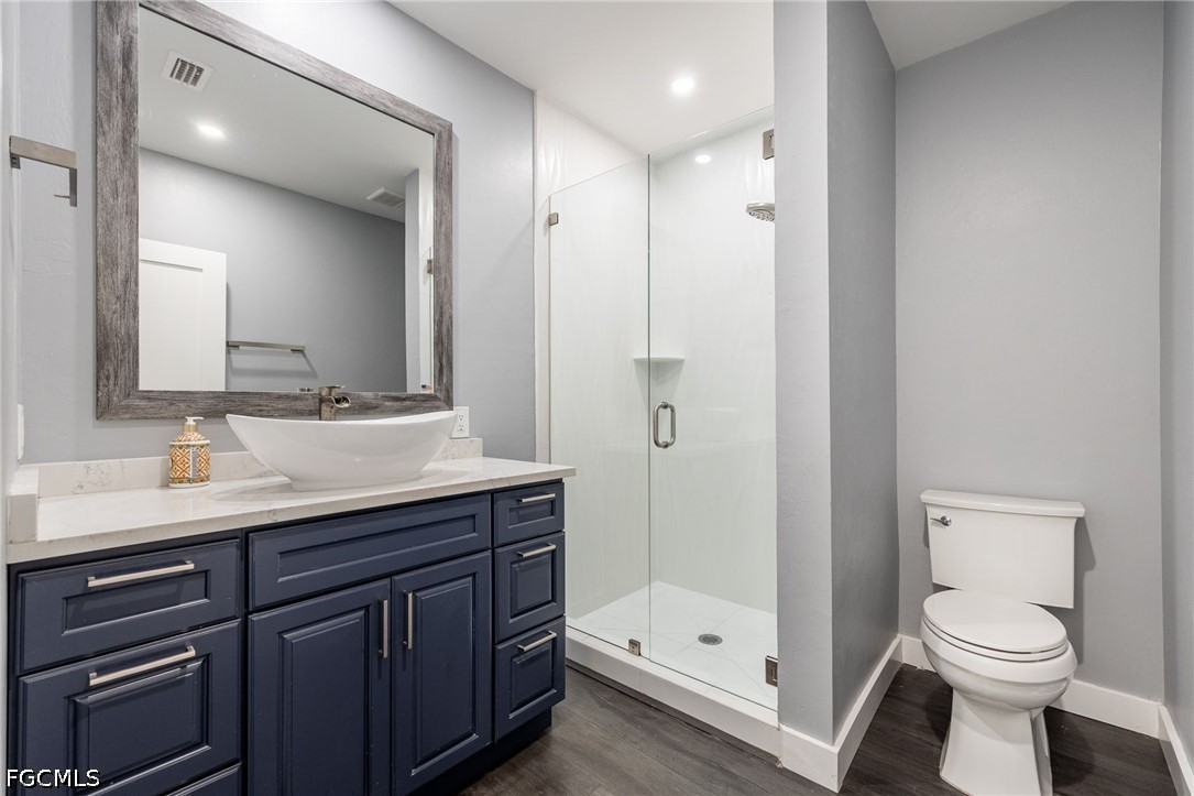 4220 Staley Road Fort Myers, FL 33905 - Photo 32 of 47 a bathroom with a sink a toilet and shower