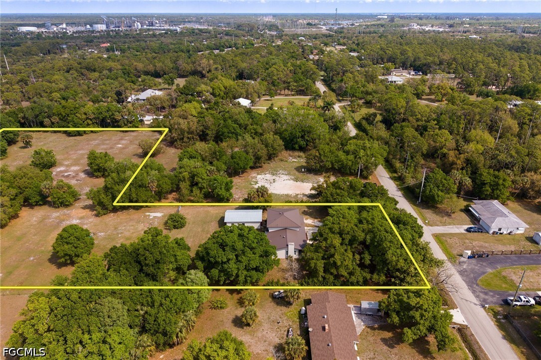 4220 Staley Road Fort Myers, FL 33905 - Photo 45 of 47 an aerial view of house with a garden