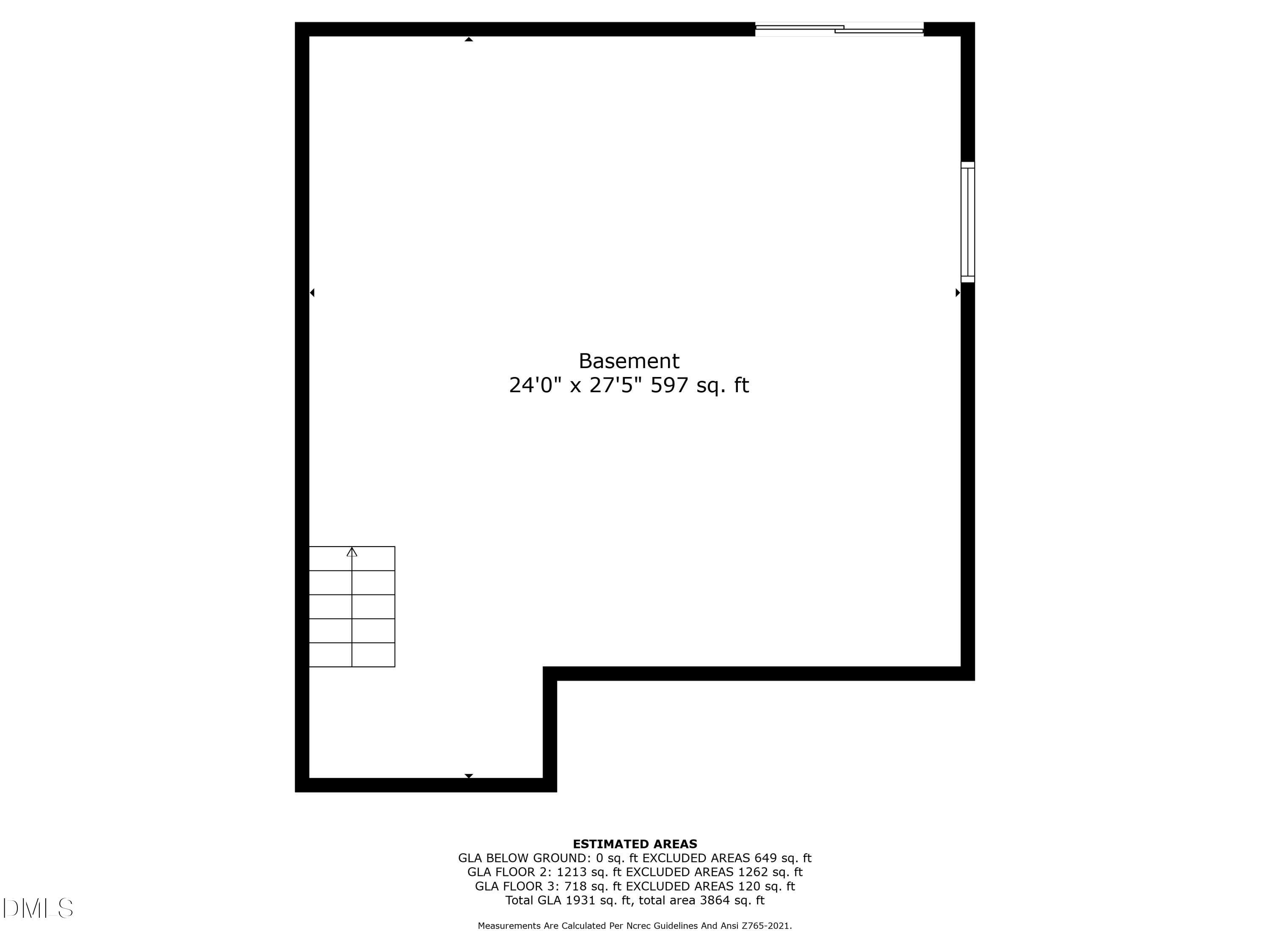 6601 Hidden Pond Road Wendell, NC 27591 - Photo 37 of 37 Basement Floorplan
