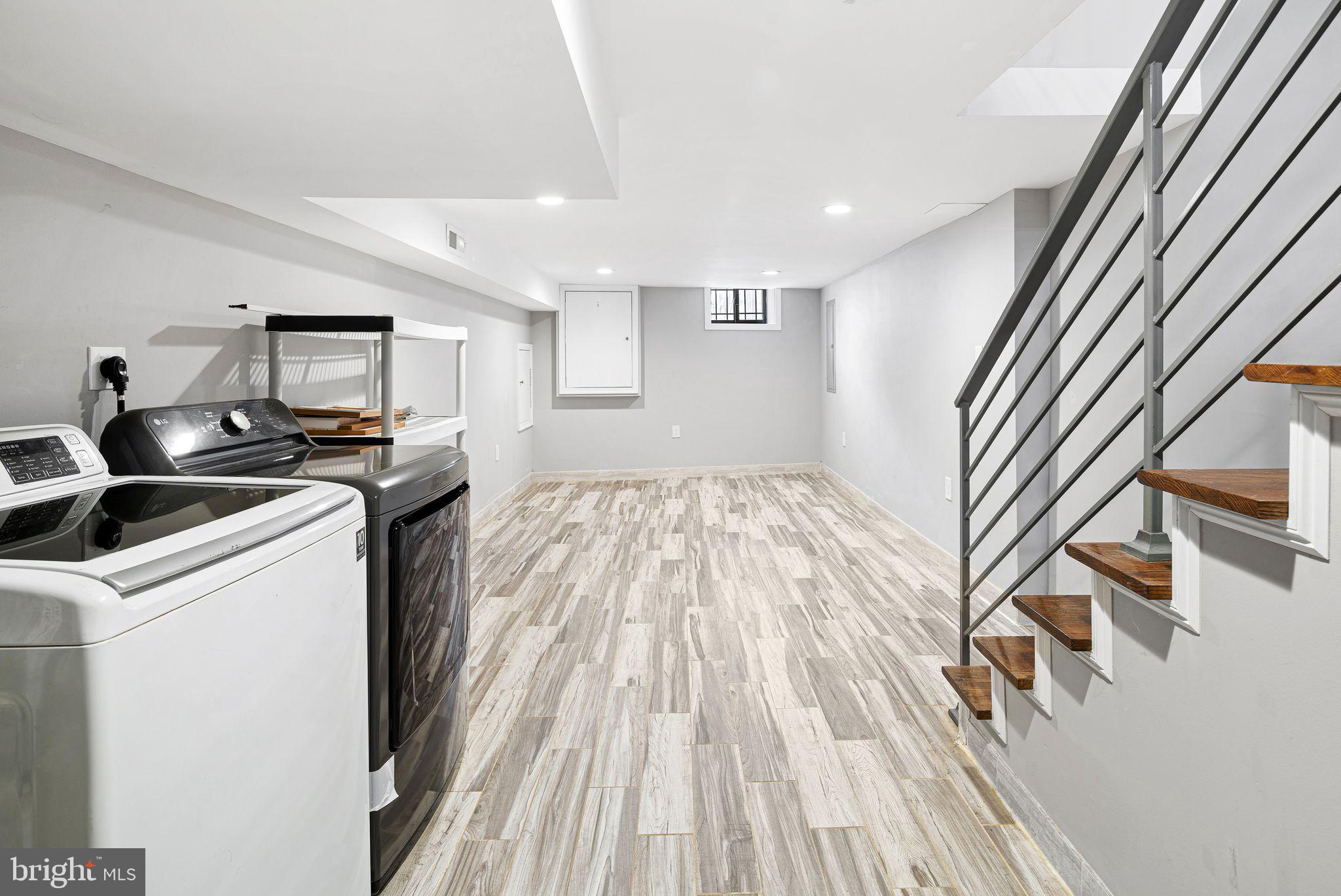 126 Tasker Street Philadelphia, PA 19148 - Photo 14 of 39 finished basement with laundry
