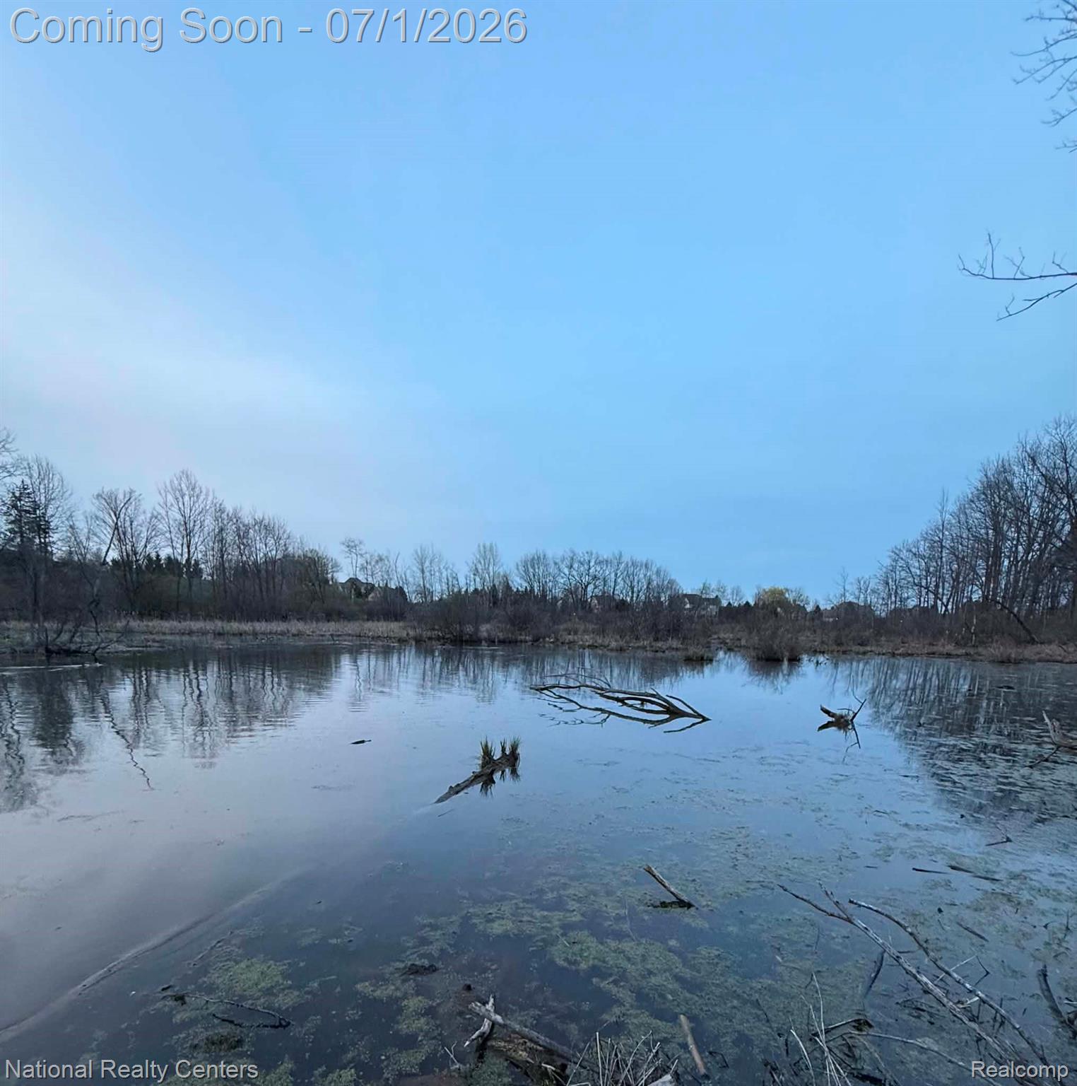 1330 Brauer Road Oxford, MI 48371 - Photo 20 of 54 Natural waterscape featuring reflective surface and surrounding deciduous trees
