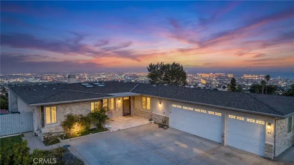 a view of a city from a balcony
