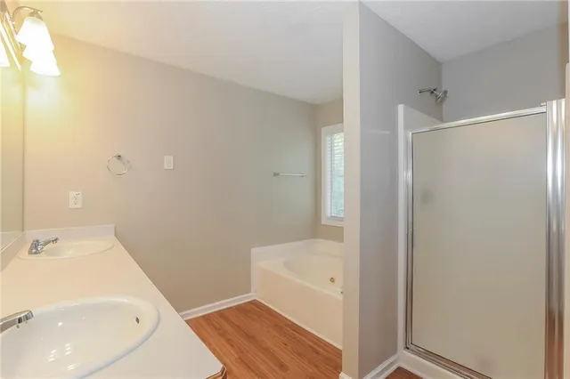 a bathroom with a sink and a bathtub