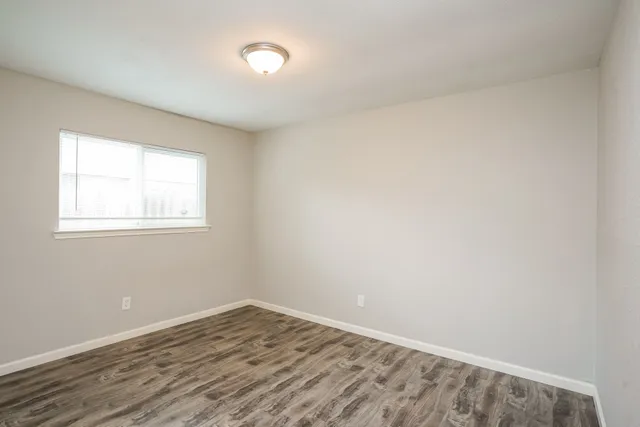 an empty room with a window