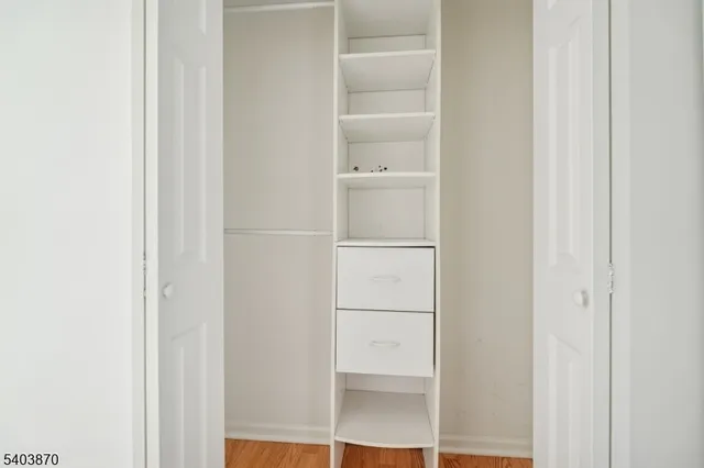 a close view of closet