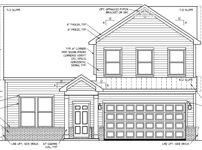 a front view of a house