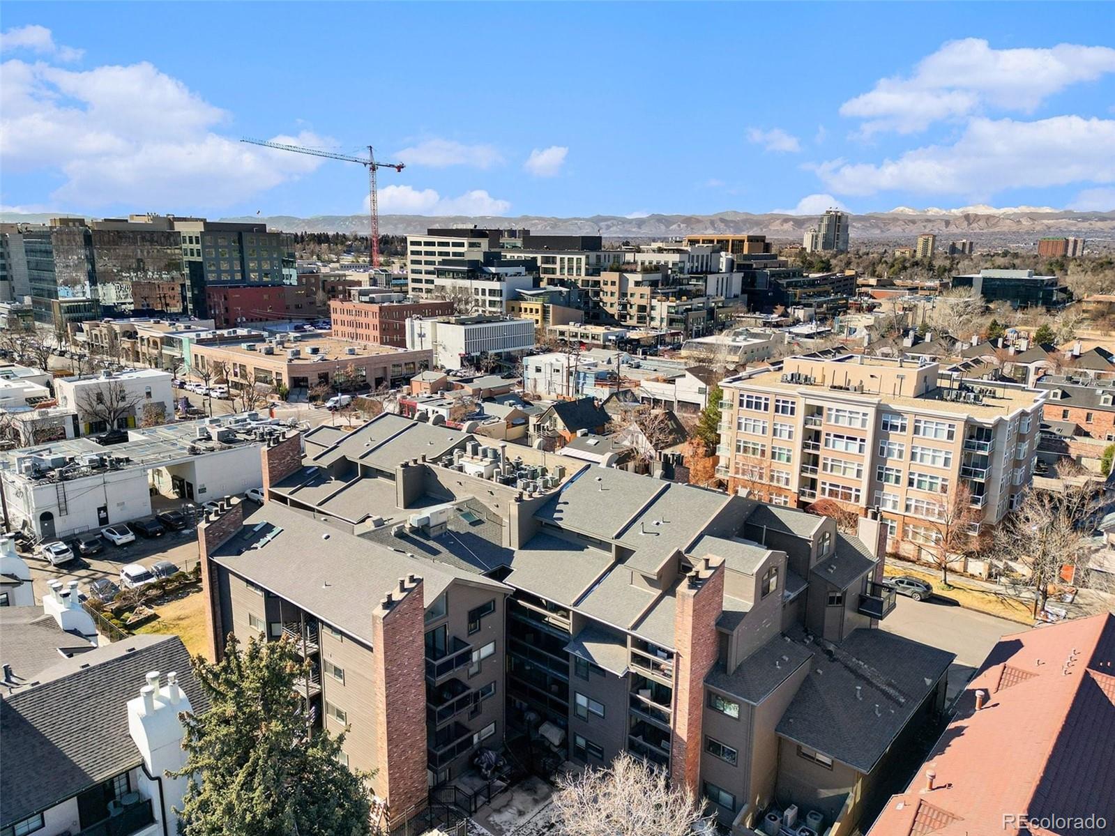 350 Detroit Street, Unit 209 Denver, CO 80206 - Photo 21 of 23 an aerial view of a building with outdoor space