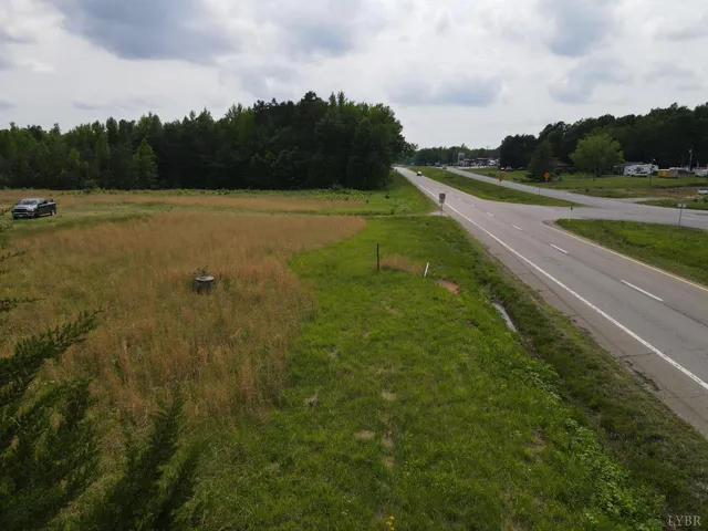 a view of a lake with a city