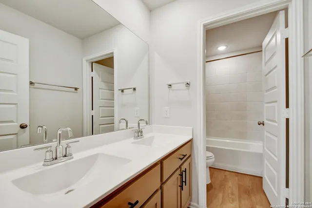 a view of a wooden roof deck