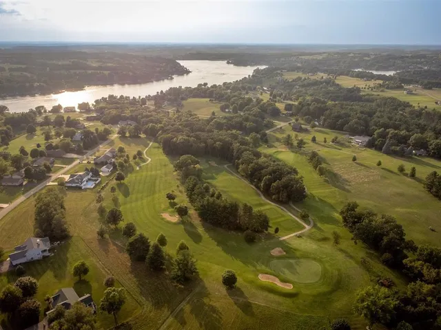 a view of lake and mountain