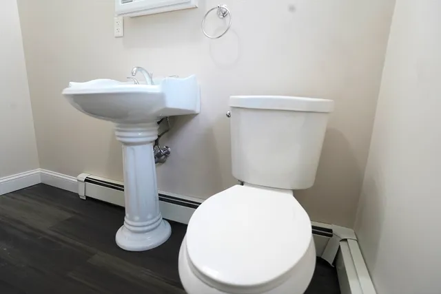 a bathroom with a sink and a toilet