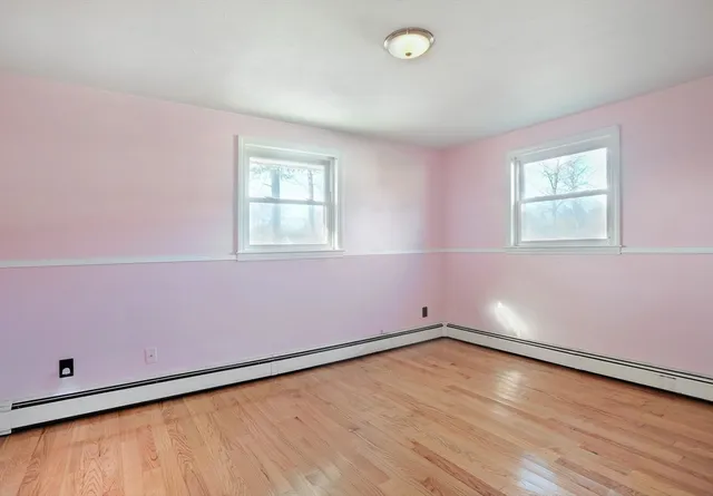 an empty room with a window