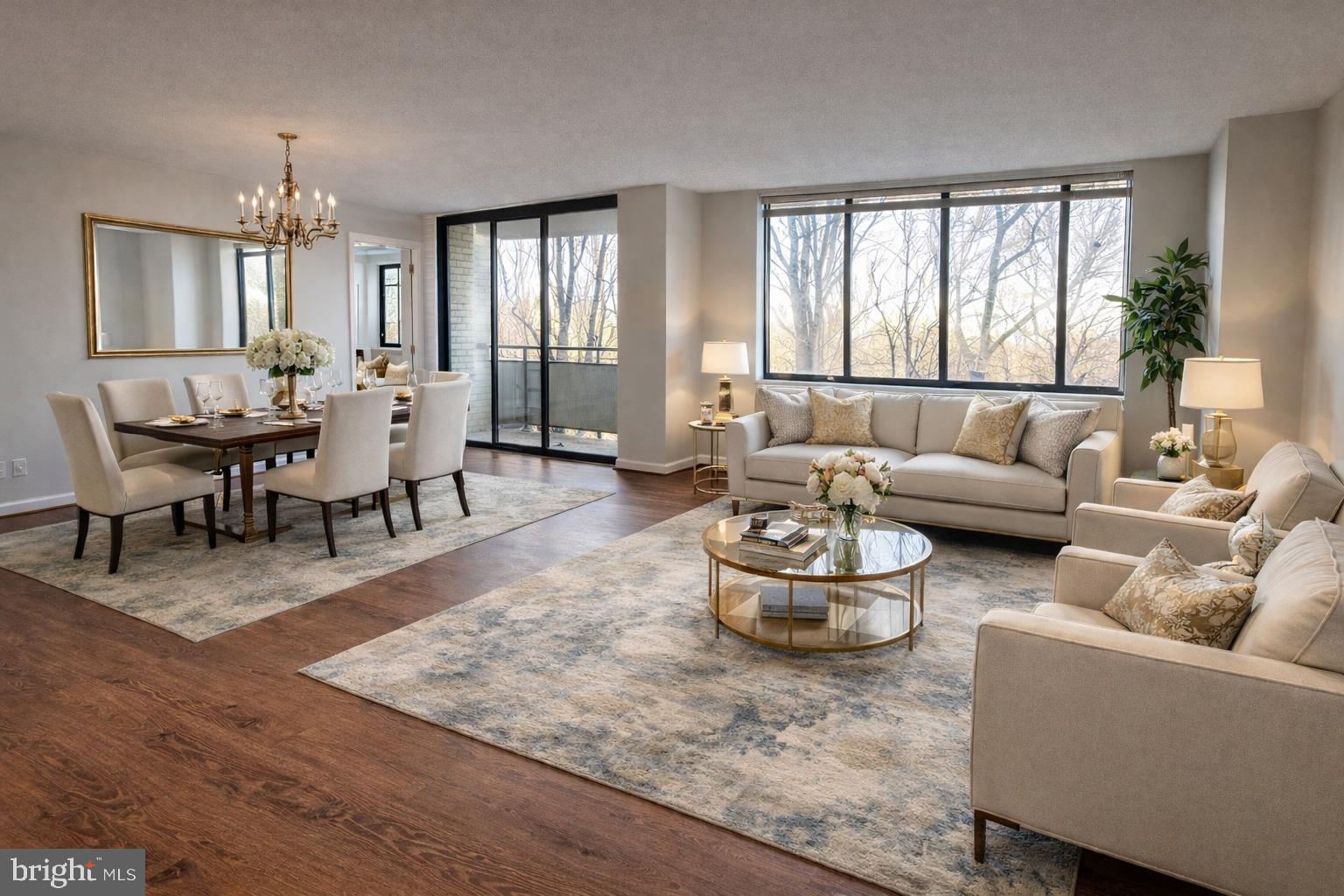 5225 Pooks Hill, Unit 710N Bethesda, MD 20814 - Photo 58 of 64 a living room with furniture and a large window