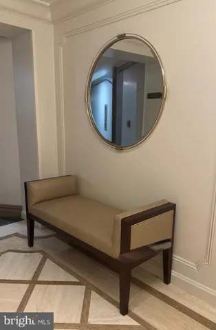 a view of a terrace with seating space