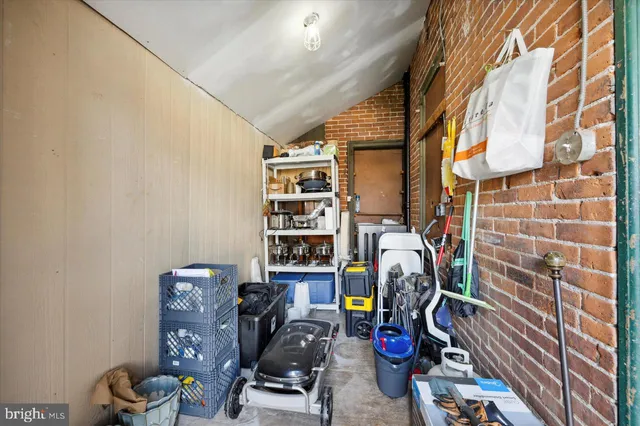 a view of storage and utility room