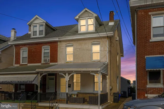 a front view of a building