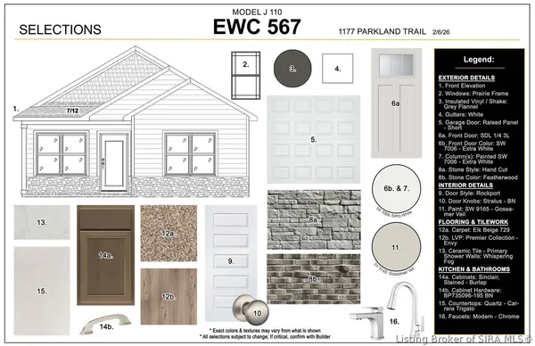 $275,900 | 1177-lot 567 Parkland Trail, Jeffersonville, IN 47130