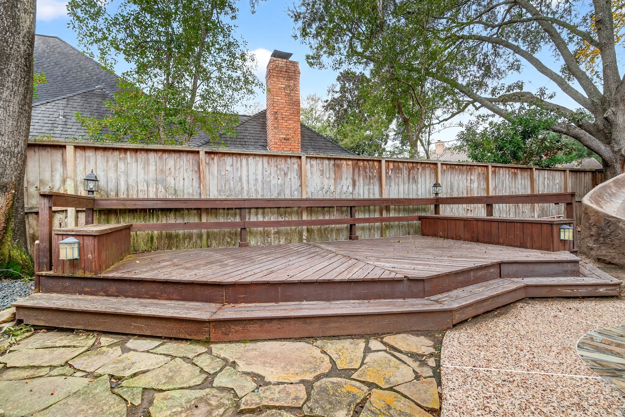 20006 Gable Point Drive Katy, TX 77450 - Photo 38 of 44 a view of a backyard with a wooden fence