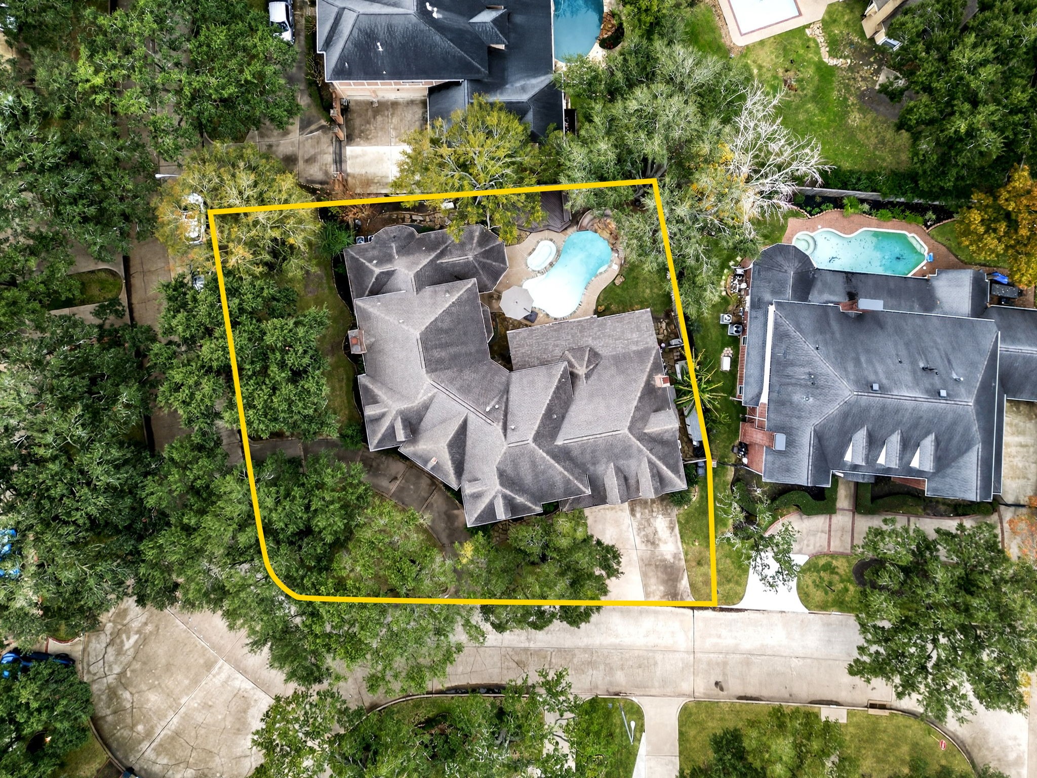 20006 Gable Point Drive Katy, TX 77450 - Photo 40 of 44 an aerial view of a house with outdoor space pool seating area and yard