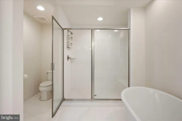 a view of a lake with a city view