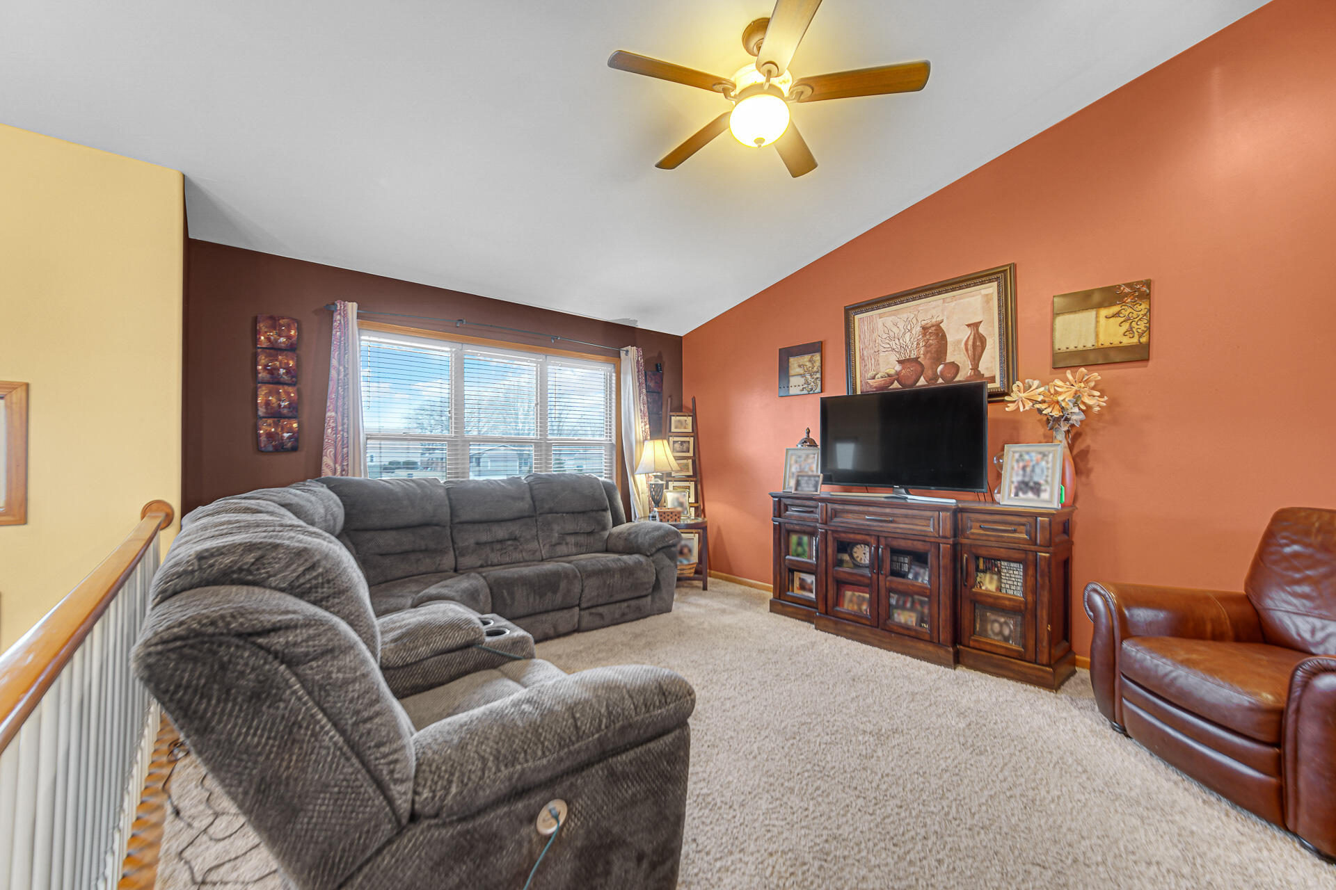 505 North Washington Street Hebron, IN 46341 - Photo 5 of 27 a living room with furniture and a flat screen tv