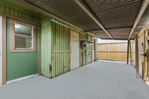 a view of a porch