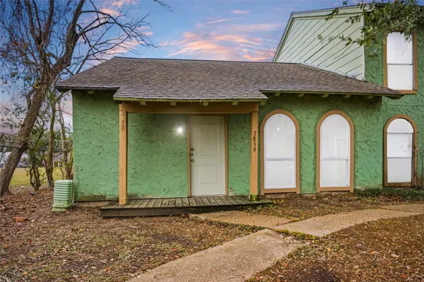a front view of a house