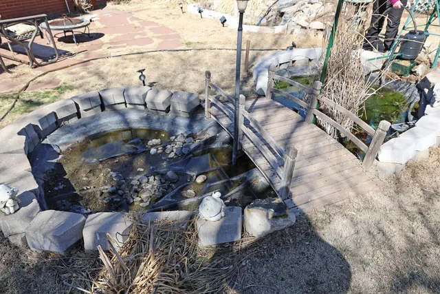 a backyard of a house