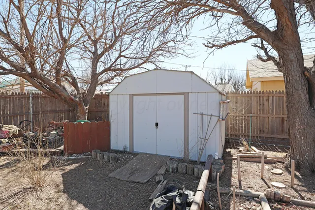 a backyard of a house