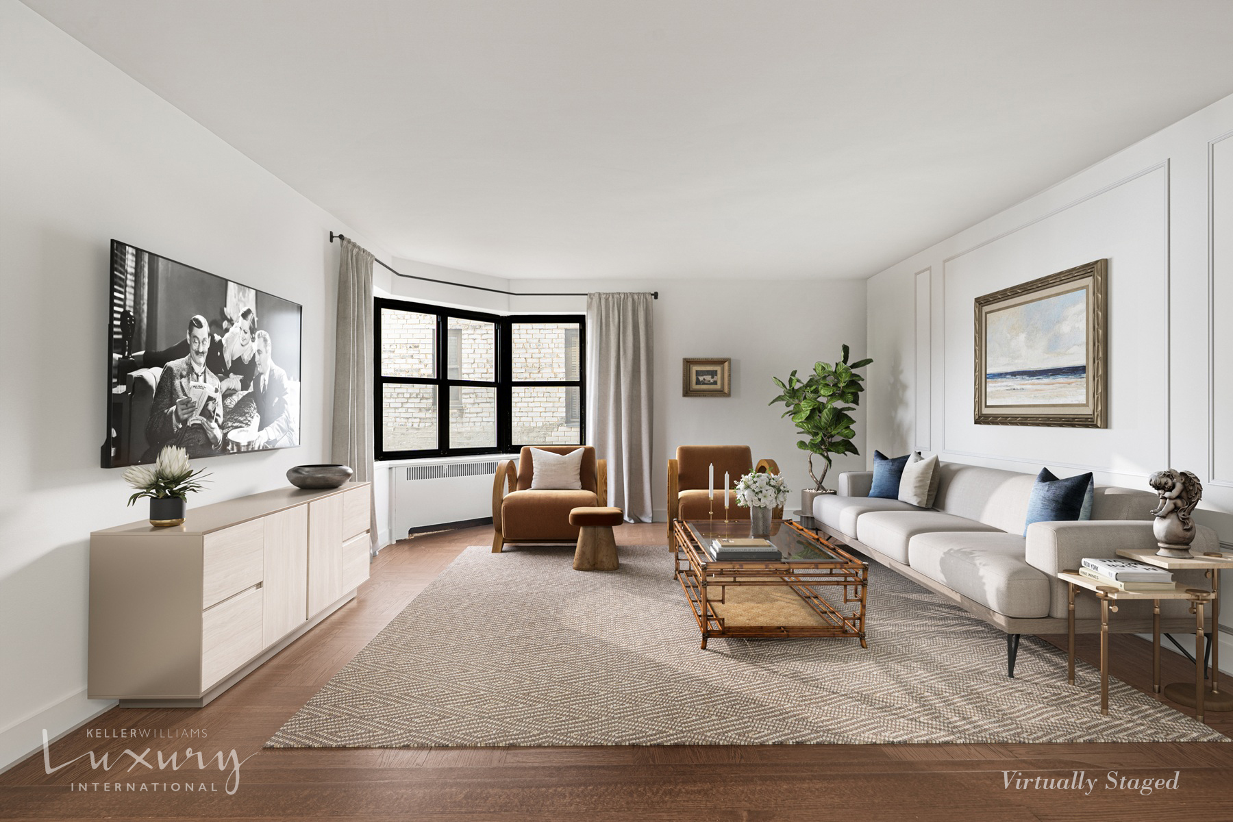 Undisclosed Address Manhattan, NY 10021 - Photo 3 of 15 a living room with furniture and a large window