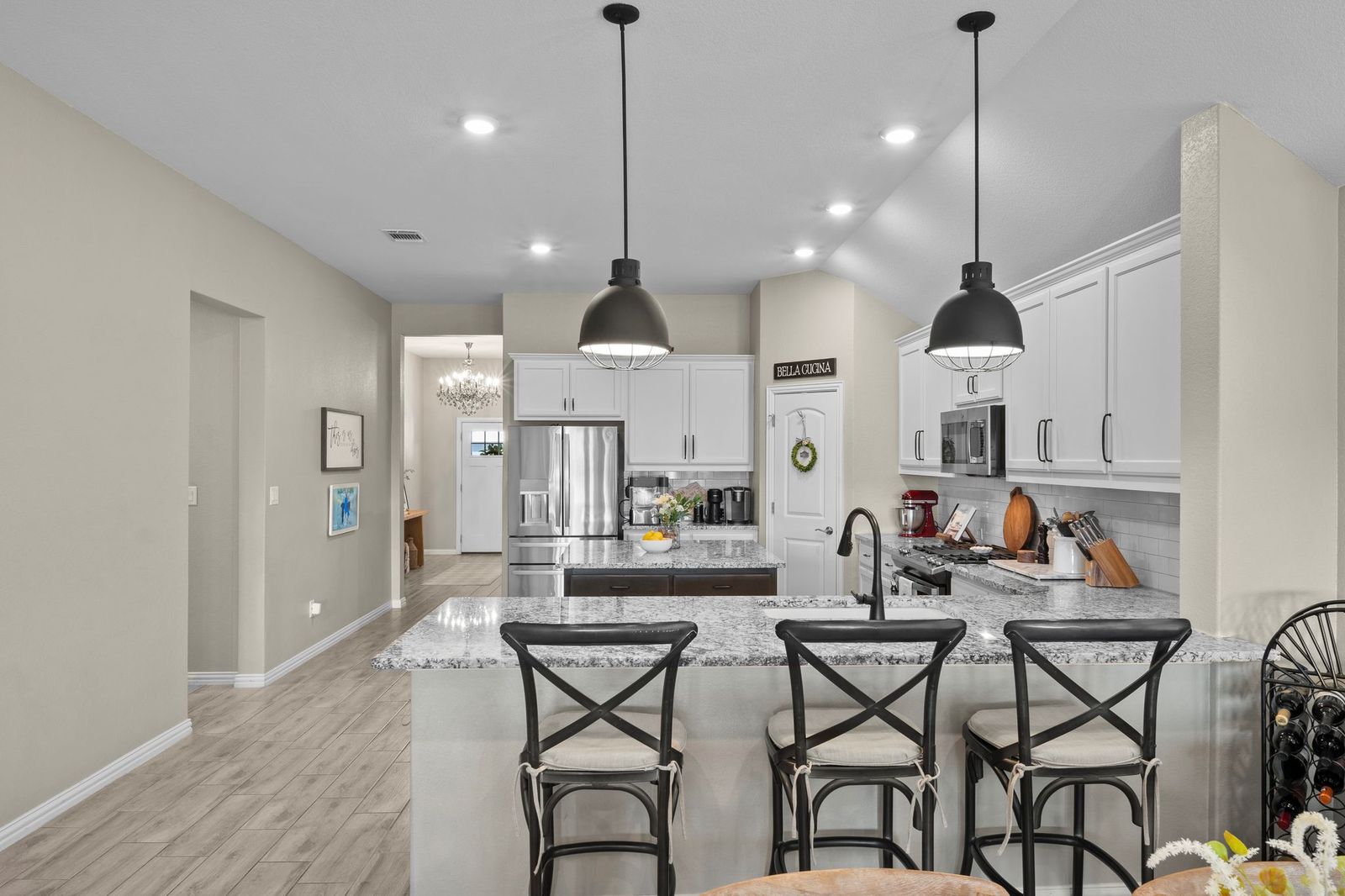 529 Cold Riv Run Kyle, TX 78640 - Photo 10 of 39 The pull in breakfast bar area will be a great place to catch up with friends and family members!