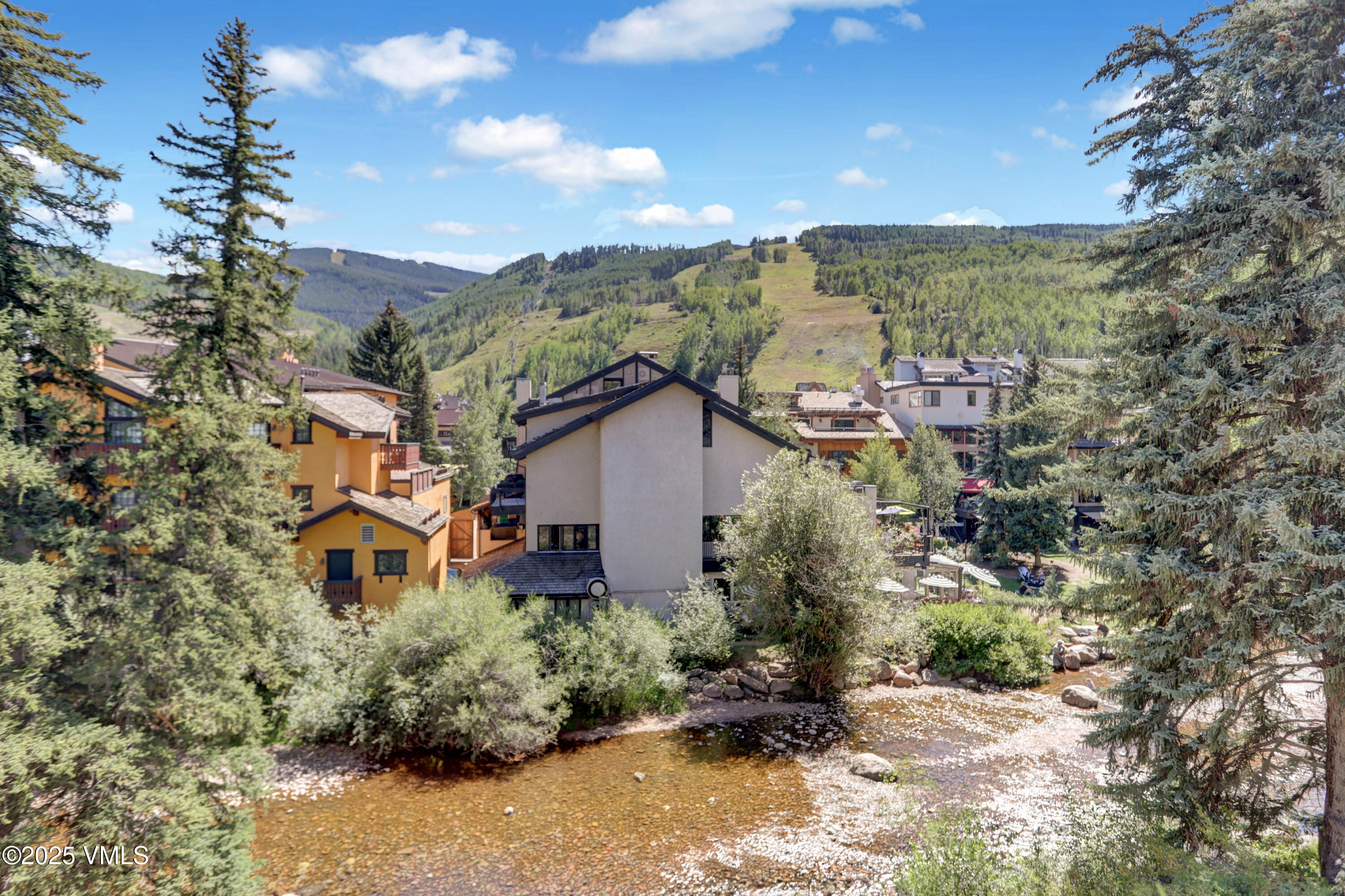 242 East Meadow Drive, Unit 3035 Vail, CO 81657 - Photo 12 of 28 a aerial view of a house with a garden