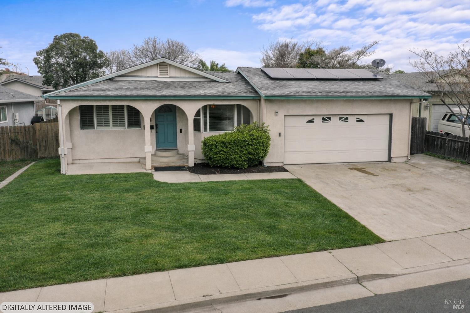 210 Trinity Court Rio Vista, CA 94571 - Photo 2 of 38 a front view of a house with a garden