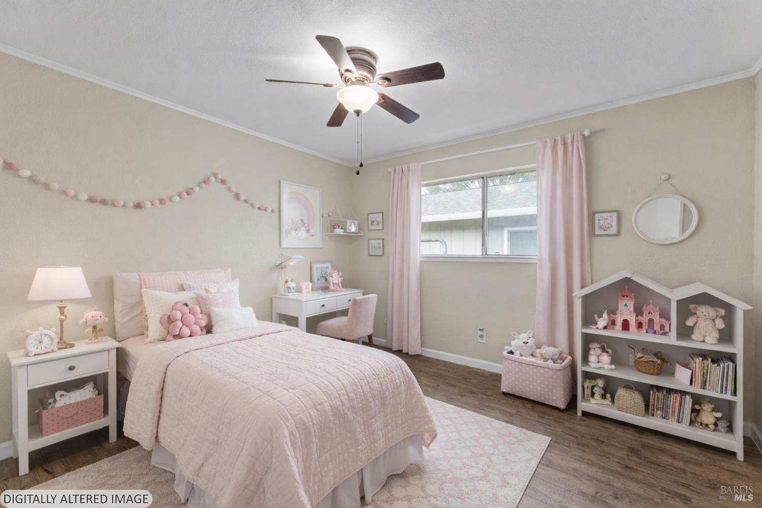 210 Trinity Court Rio Vista, CA 94571 - Photo 21 of 38 a bedroom with a bed and a chandelier