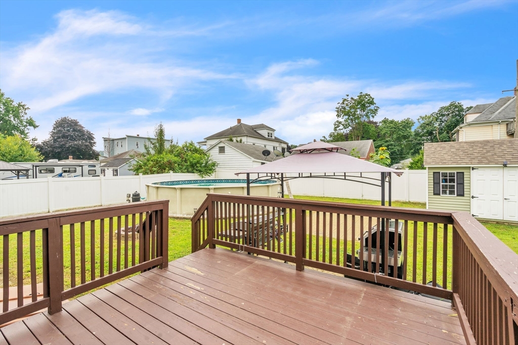 25 Thomas Street Chicopee, MA 01013 - Photo 31 of 36 a view of a wooden roof deck