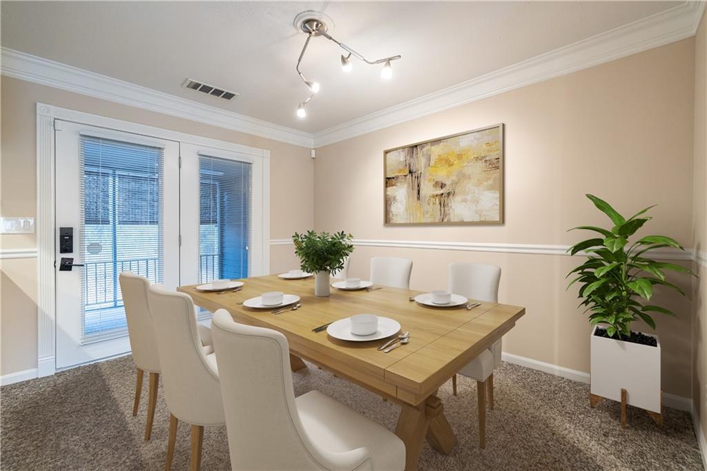 6700 Roswell Road, Unit 1C Sandy Springs, GA 30328 - Photo 9 of 41 a view of a dining room with furniture and window