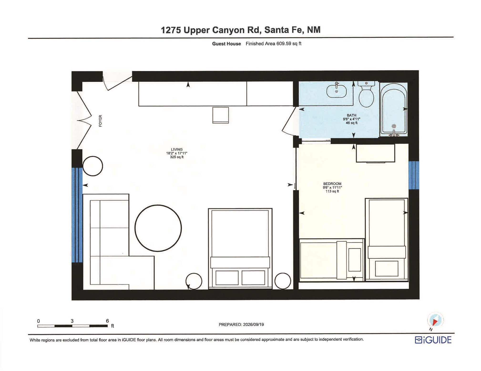 1275 Canyon Road Santa Fe, NM 87501 - Photo 42 of 43 Ground Level Guest House Floor Plan